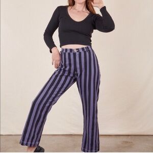 Big Bud Press Striped Western Pants Black Purple, medium